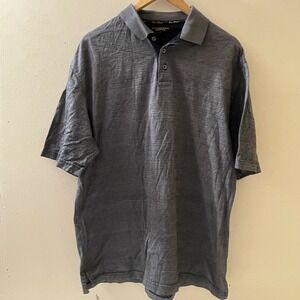 Gary Player Mens Polo Shirt L Large Gray‎ Moisture Wicking Golf Casual